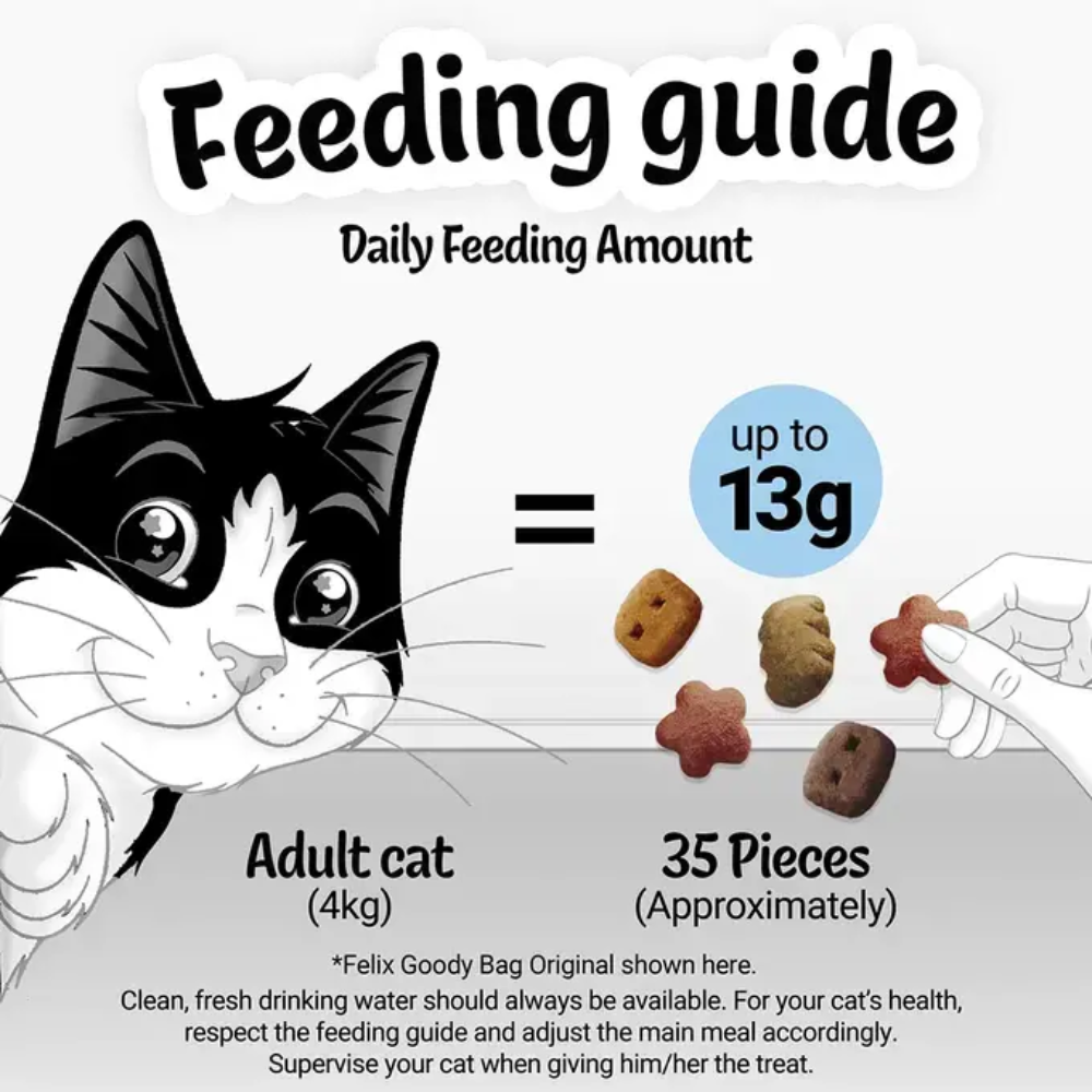 Felix Goody Bag Treat For CatSeaside Flavour with Salmon, Pollock & Trout 45 g Petfast.shop Felix Best Seller Biscuit Treat Cat Treats petfast.shop Egypt PFE6951S Default Title 220.00