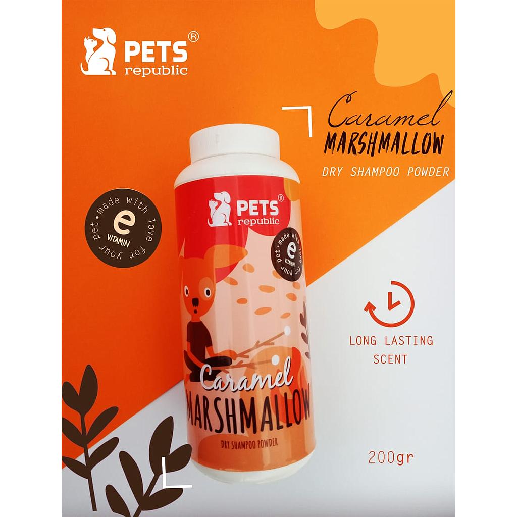 Pets Republic Dry Shampoo Powder Caramel Marshmallow 200g.