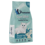 Promaster Super White clumping cat litter bag on a white background