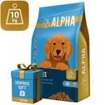 Alpha Dry Food Beef Flavor for Puppies + Surprise Gift