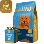 Alpha Dry Food Beef Flavor for Puppies + Surprise Gift