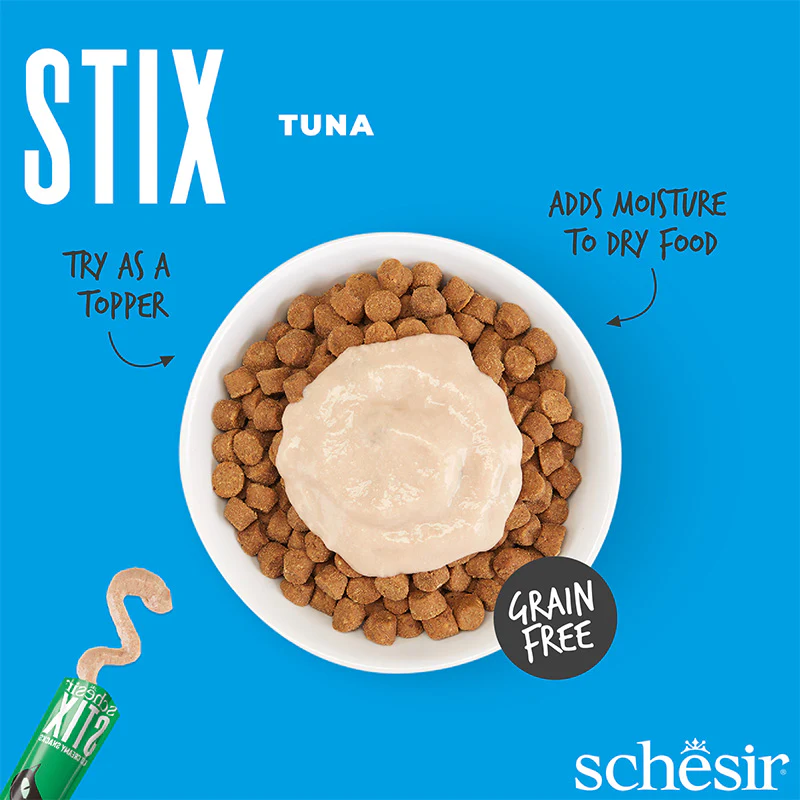 SCHESIR Stix Creamy with Tuna - Treat for Cats - 6 X 15g =90g.