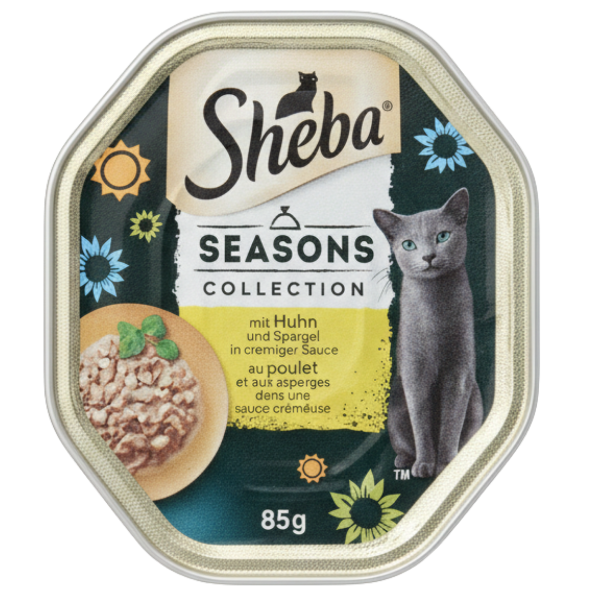 Sheba Seasons Collection Cat Wet Food Chicken & Asparagus In Creamy Sauce 85 g