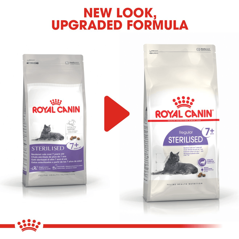 Royal Canin Sterilised 7+ All Breeds Mature Cat Food 1.5kg.