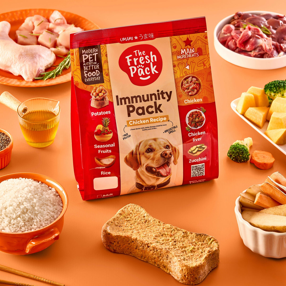 The Fresh Pack Immunity Pack For Dogs - 1500 Grams UMAMI.