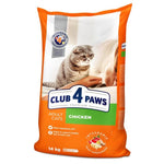CLUB 4 PAWS Premium Chicken Complete dry food for adult cats 14 kg.