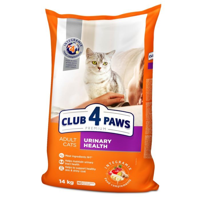 CLUB 4 PAWS PREMIUM URINARY HEALTH for adult cats 14kg.