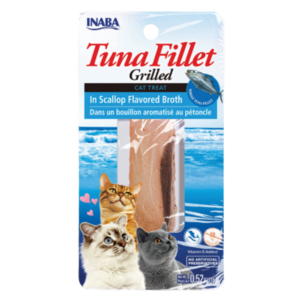 INABA Tuna Fillet Grilled cat treat package on a white background