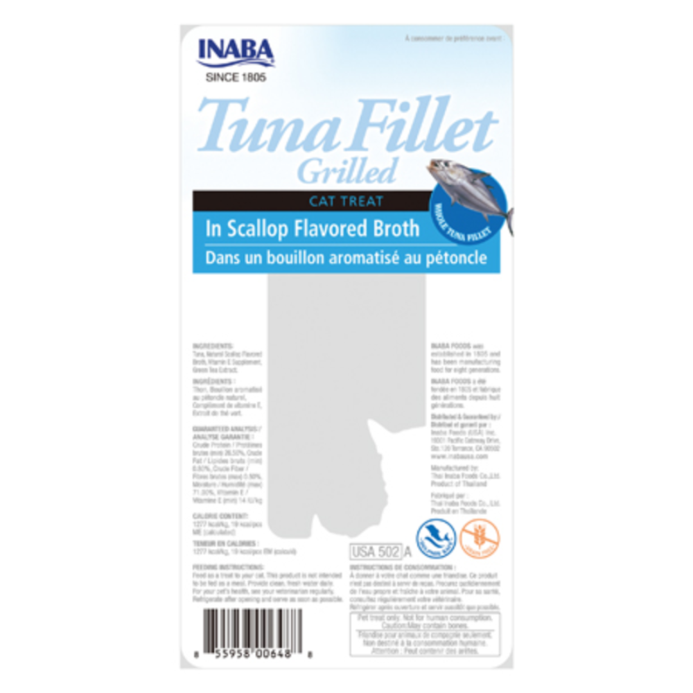 INABA Tuna Fillet Grilled cat treat packaging on a white background