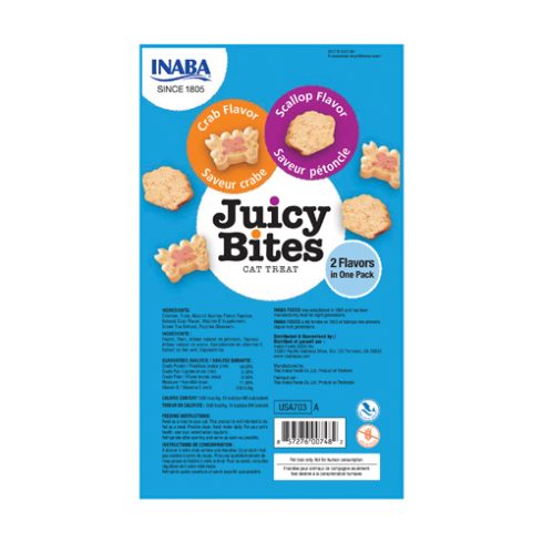 Juicy Bites Crab and Scallop Flavors For Cat 3 Packs.