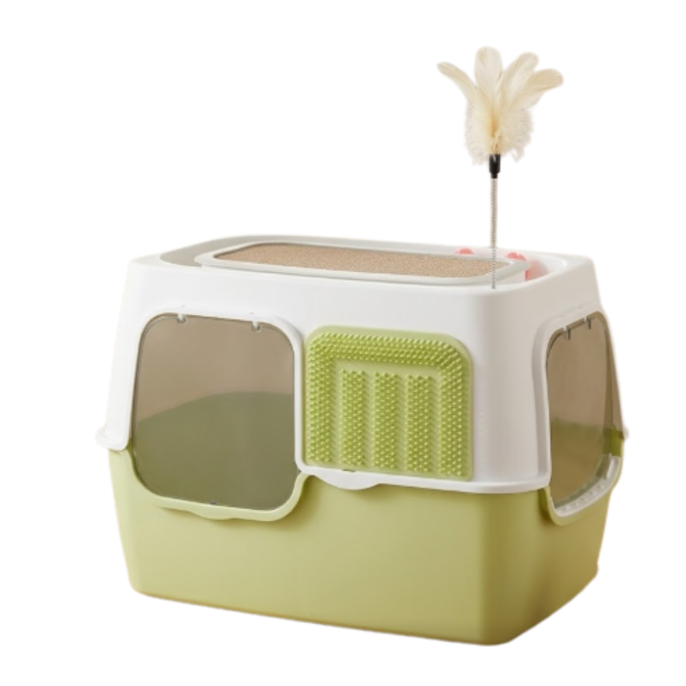 Cat Litter Box with Scratch Size 40*57.5*40Cm Petfast.shop Generic Box & Accessories & Litter Cat Litter Box & Accessories petfast.shop Egypt PCA6752S-1 Gray 1100.00