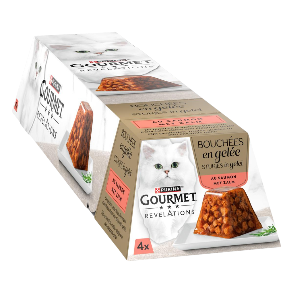 X4 Gourmet Revelations Chunks In Jelly With Salmon Slices Served In Jelly 1Pcs 57 G Petfast.shop Gourmet Bundles Cat Exclude Food Wet Food petfast.shop EgyptDefault Title 800.00