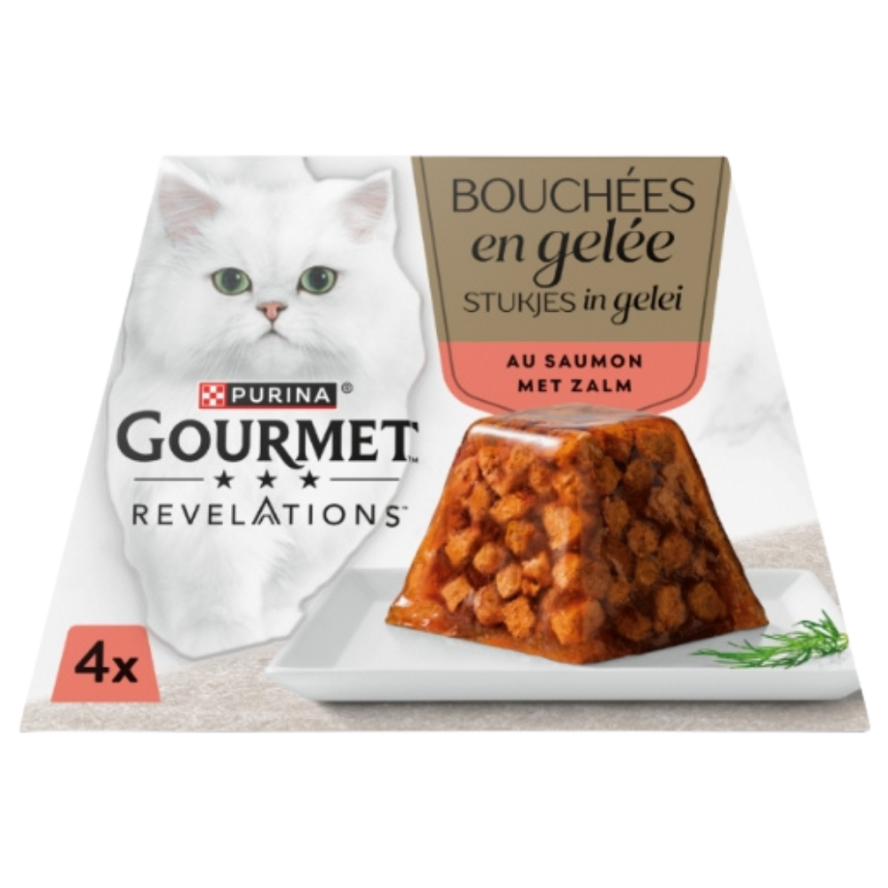 X4 Gourmet Revelations Chunks In Jelly With Salmon Slices Served In Jelly 1Pcs 57 G Petfast.shop Gourmet Bundles Cat Exclude Food Wet Food petfast.shop EgyptDefault Title 800.00