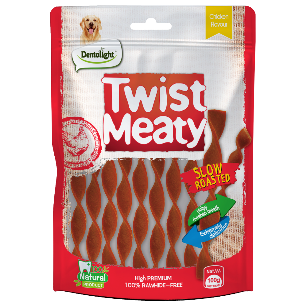Dentalight Dent Fresh Dog Treat Twist Meaty Slow Roasted with Chicken 100g Petfast.shop Dentalight Chewy Treat Dental Treat Dog Exclusive Treats petfast.shop Egypt PDE5955S Default Title 295.00