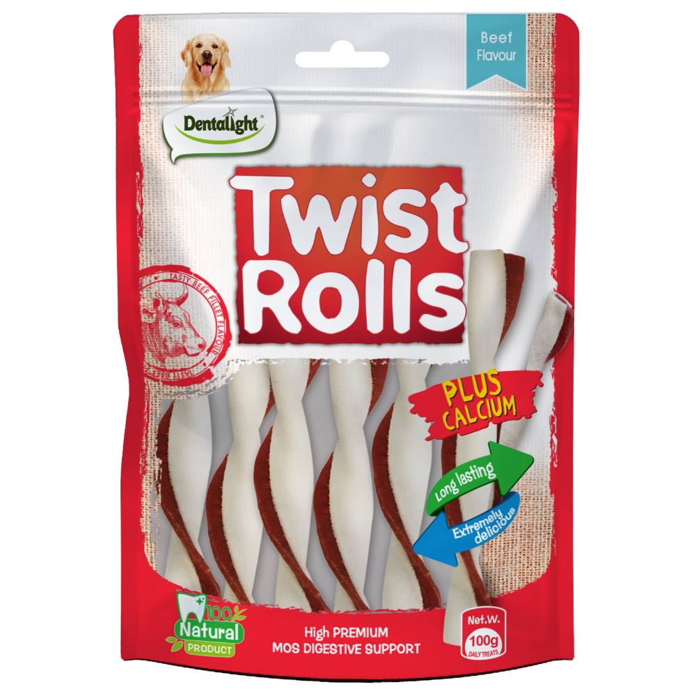 Dentalight Dent Fresh Dog Treat Twist Meaty Plus Calcium with Beef 100g Petfast.shop Dentalight Chewy Treat Dental Treat Dog Exclusive Treats petfast.shop Egypt PDE5957S Default Title 295.00