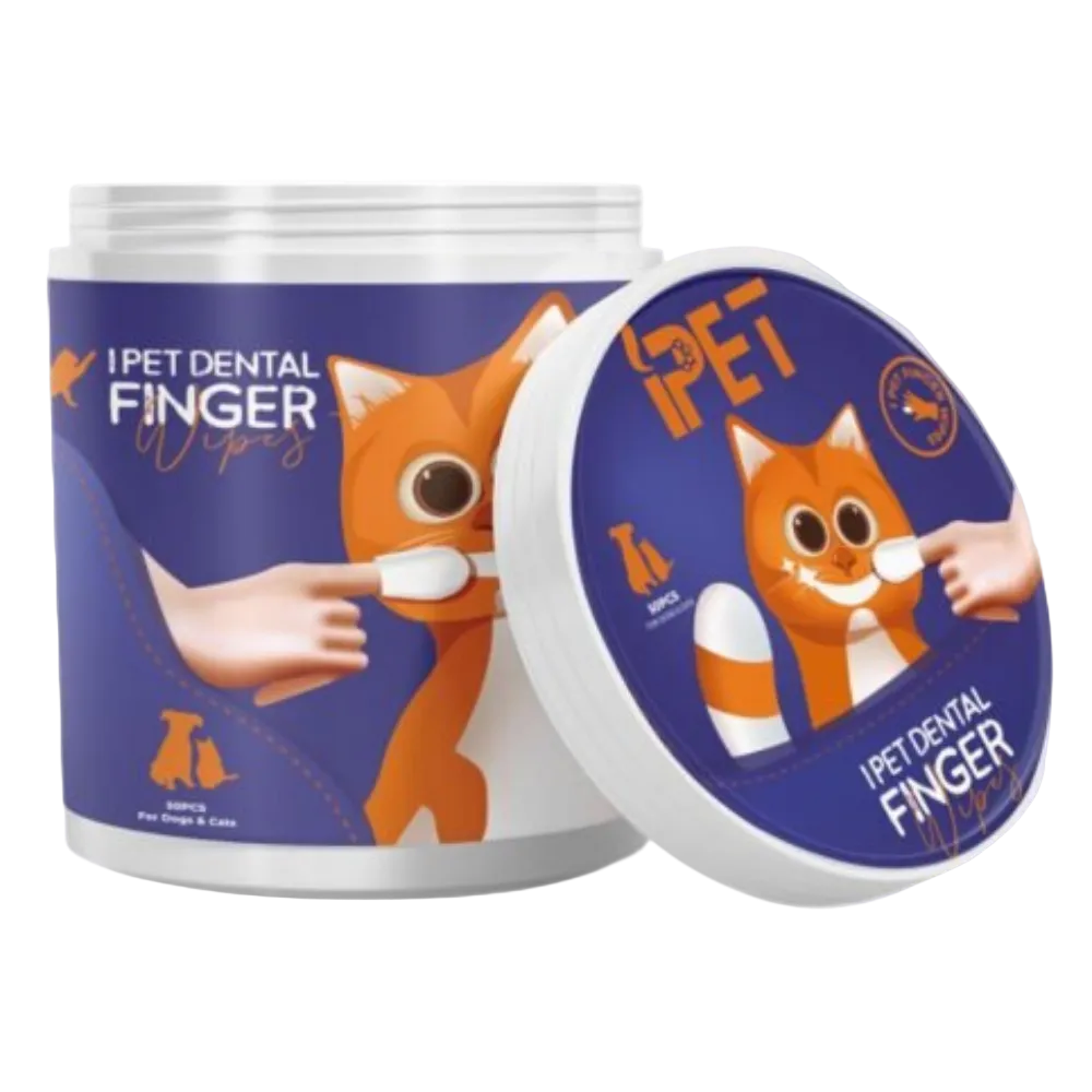 IPet Dental Finger Wipes for Dogs and Cats,50 Pcs Petfast.shop Ipet Best Selling Cat Dental Care Dog Grooming Kitten Pharmacy Puppy Wipes & Waterless Grooming petfast.shop EgyptDefault Title 225.00