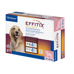 Box of Virbac EFFITIX for dogs with a golden retriever on the packaging.