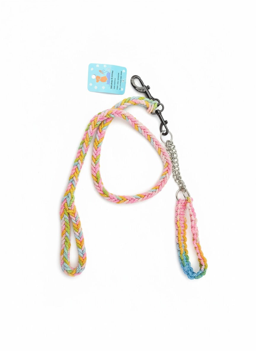 MouSsa HAND MADE Nylon Pet Collars Dog Rope Leash S.