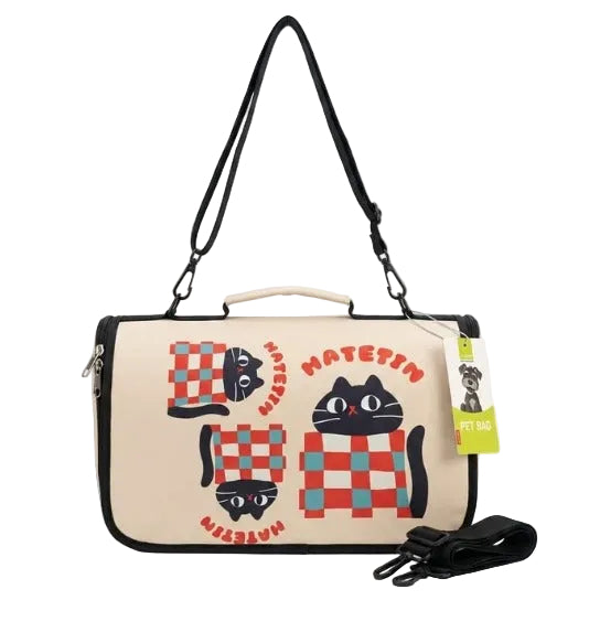 Nunbell Pet Hand Bag Cute Cat Print 30*20*20