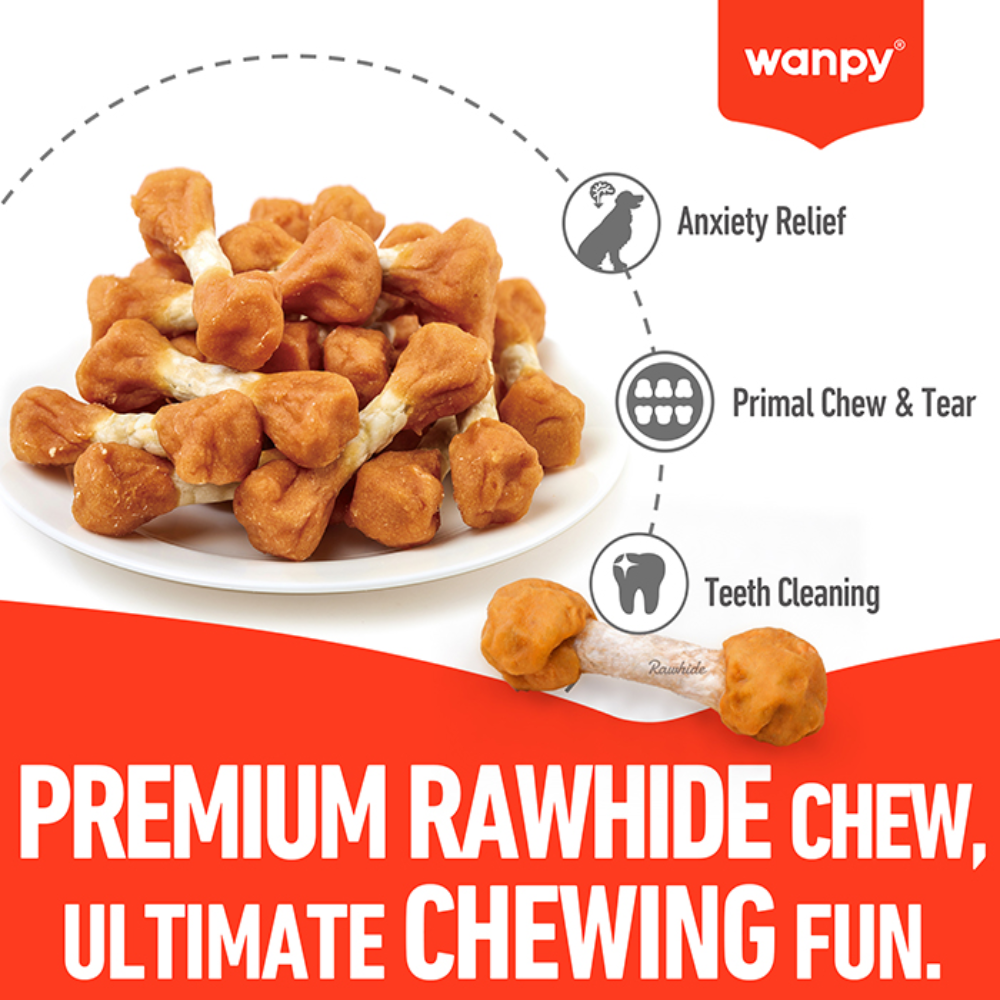 Wanpy Treat For Adult Dog Chicken Jerky Dumbbells 100 g