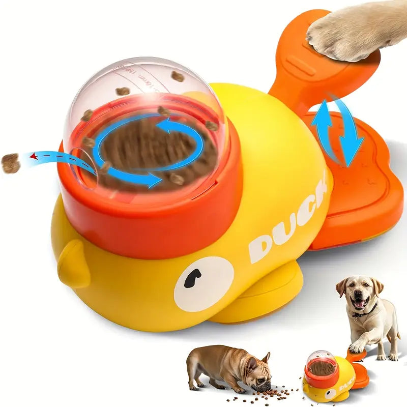Duck-Shaped Interactive Slow Feeder Dog Toy.