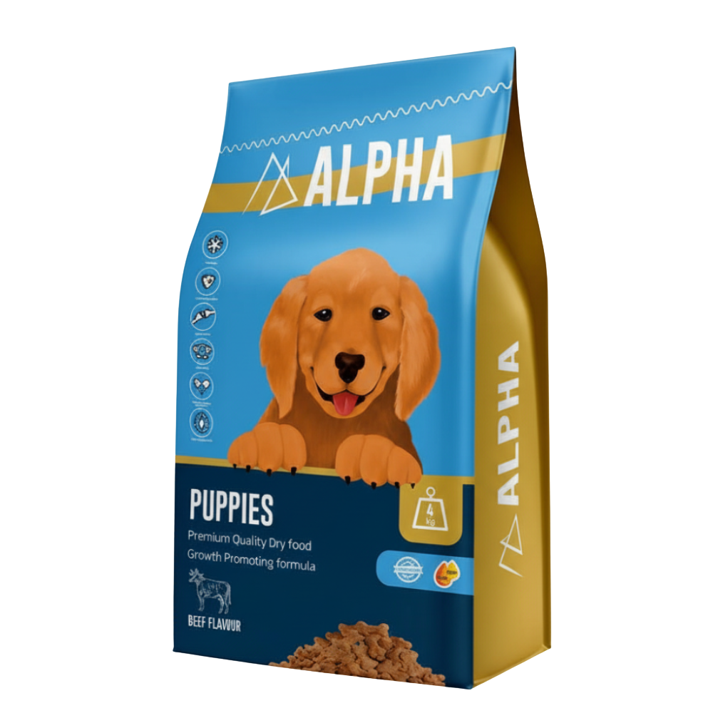 Alpha Puppies Dog Food with 4kg weight