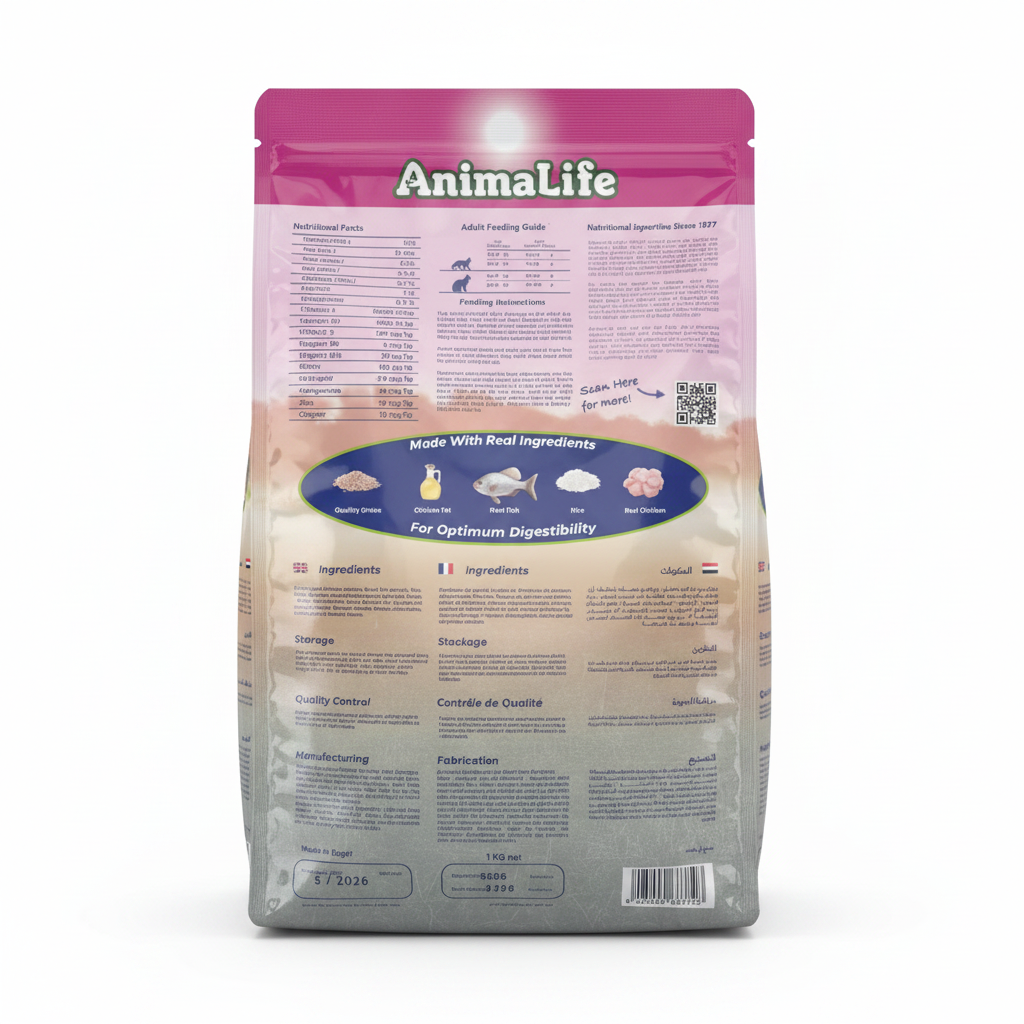 AnimalLife Adult Cats - Back Side White Background
