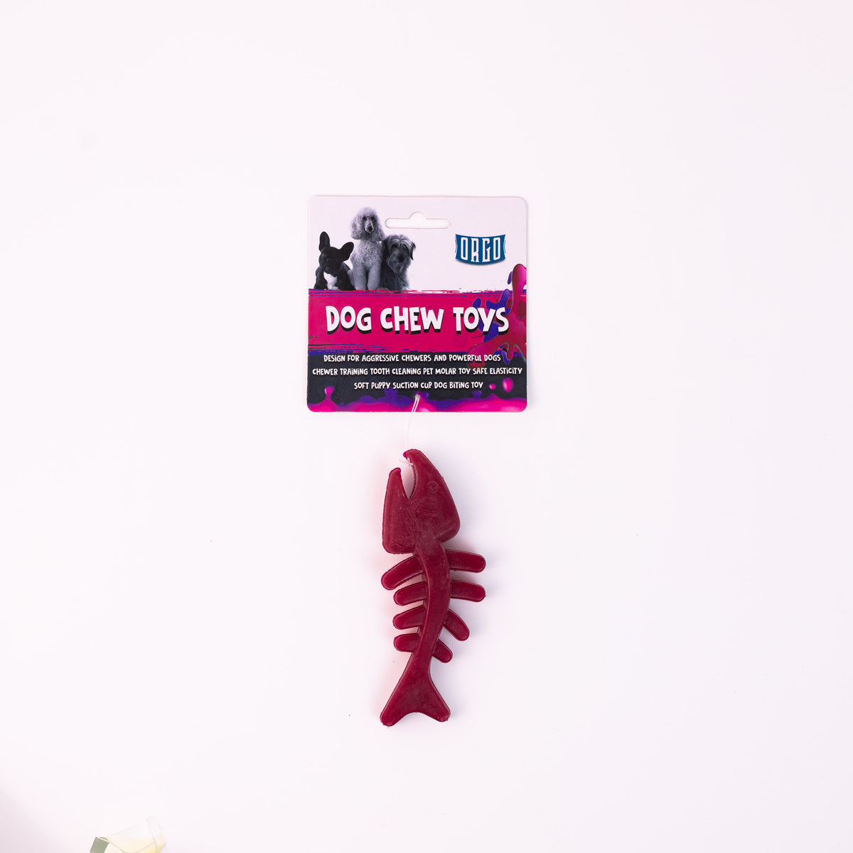 Orgo Fish Bone Shaped Dog Chew Toy.