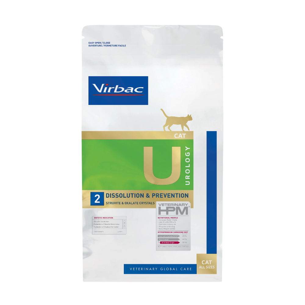 Virbac cat food package on a white background