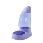 Purple pet feeder on a white background