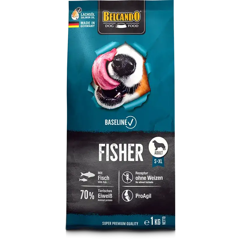 Belcando Baseline Fisher Dry Food with Fisher for S to XL Breed Adult Dogs 1 kg.