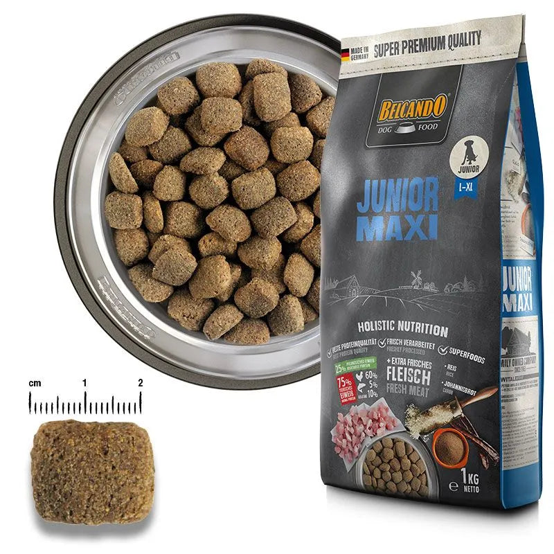 Belcando Junior Maxi Dry Food with Meat for Large to XL Breed Dogs 4 kg.