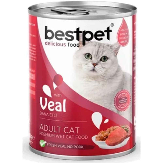 Best Pet Adult Cat With Veal 400g.