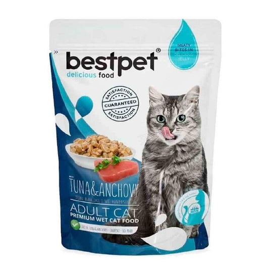 Best Pet Adult Cat Pouch Tuna & Anchovies 85g.