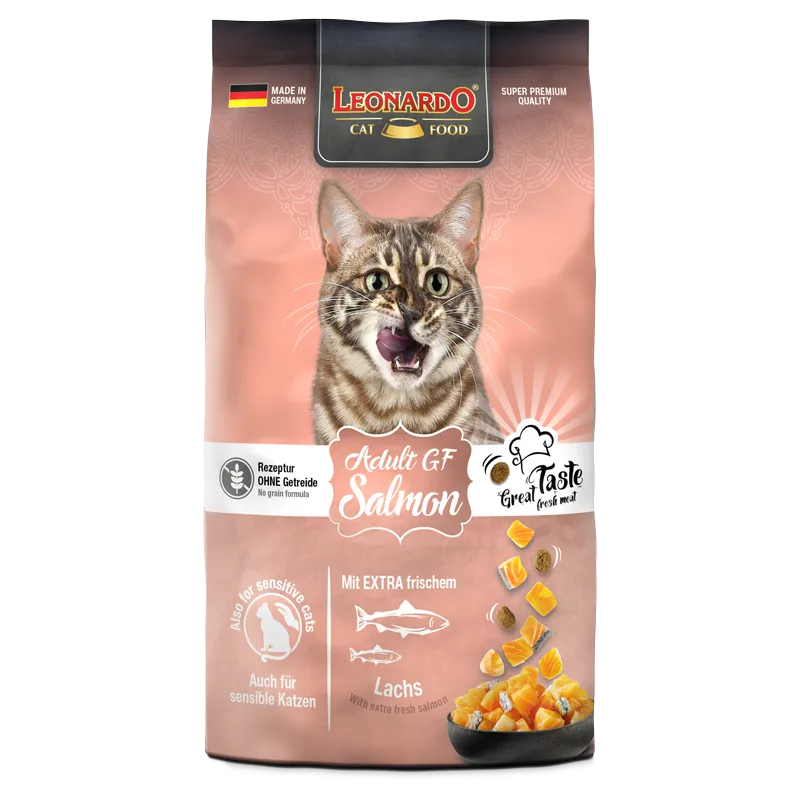 Leonardo Dry Food For Adult Cat GF With Salmon 1.8 Kg.