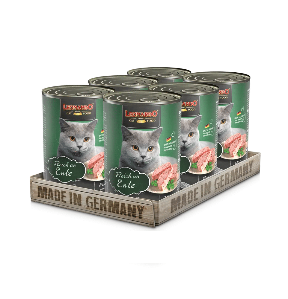 Leonardo Adult Cat Wet Food Rich In Duck 400 gr.