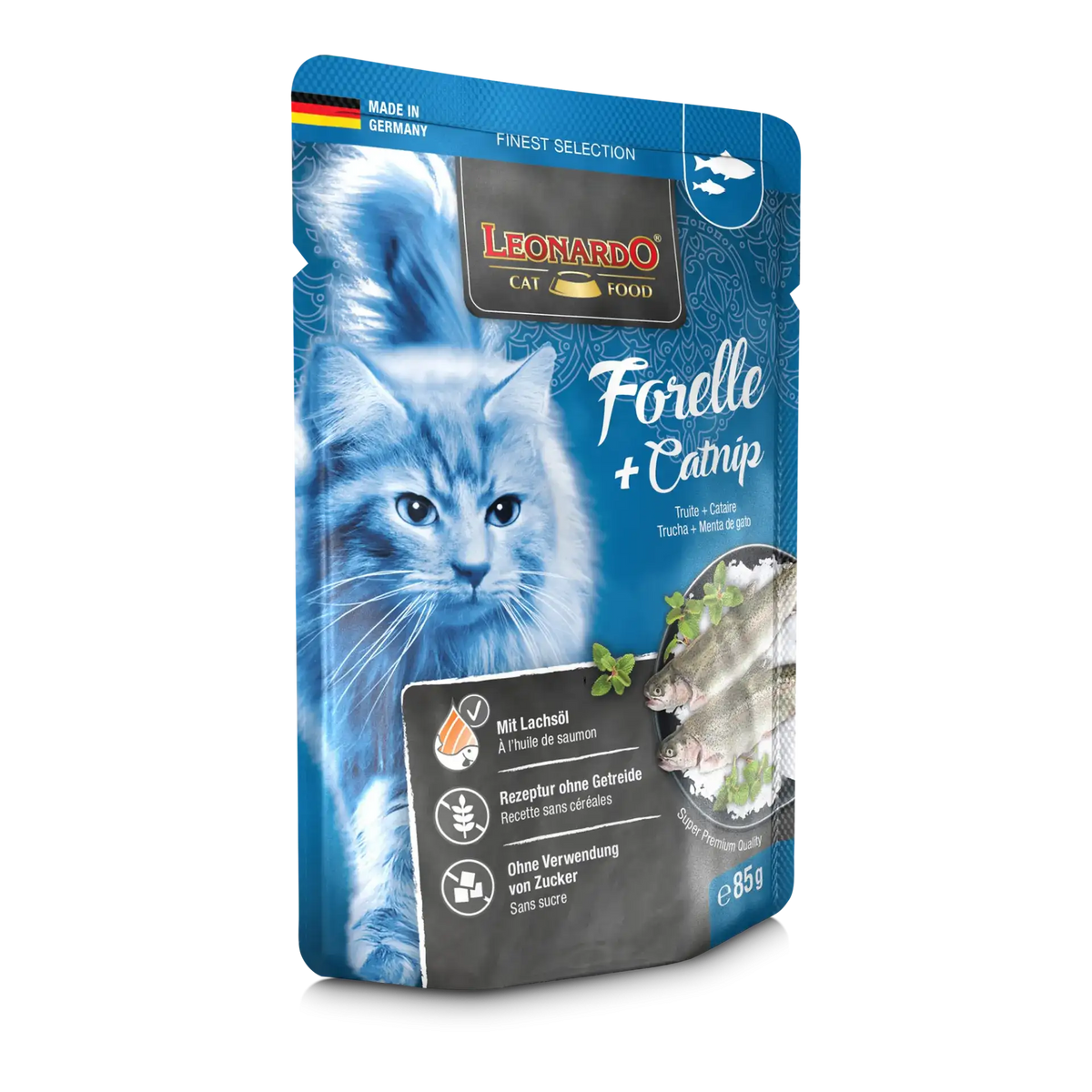 Leonardo Wet Food Adult Cat with Trout and Catnip 85 gr.