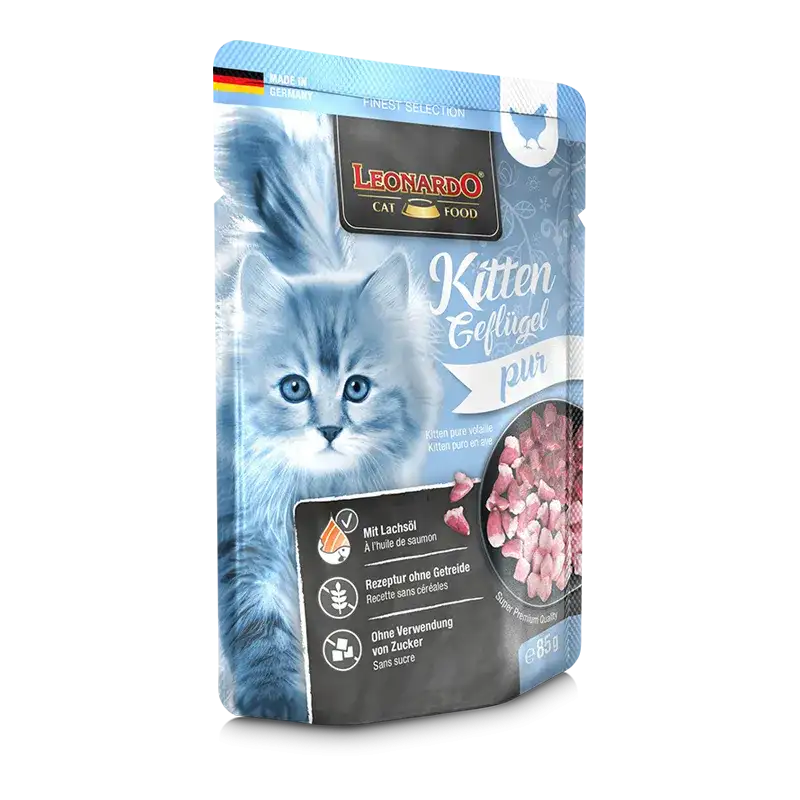 Leonardo Wet Food Kitten Cat with poultry 85 gr.