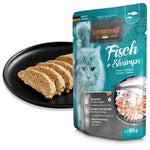 BUY 9 + 1 FREE Leonardo Wet Food Adult Cat With Fish And Shrimps 85 G