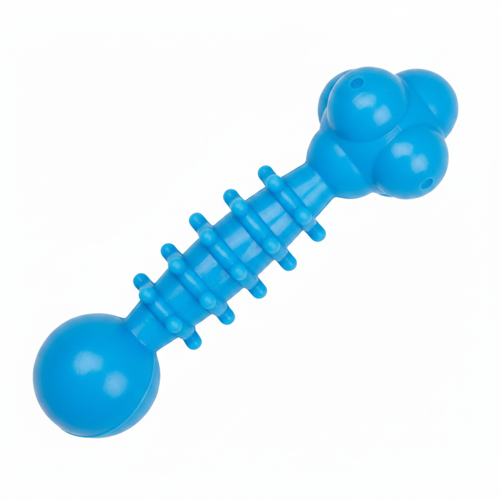 Blue Dog Chew Toy - White Background