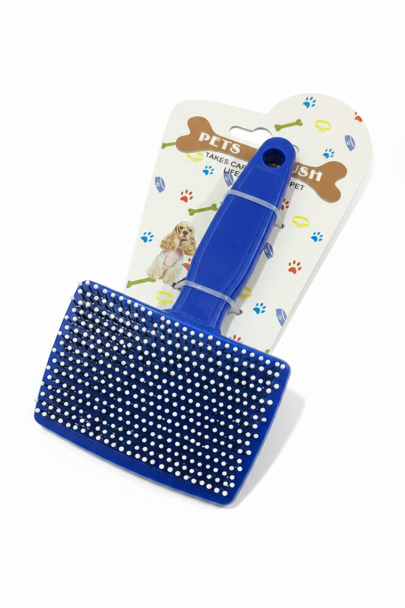 Blue Large Pet Brush - White Background