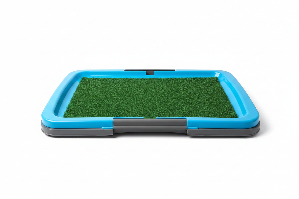 Blue Pet Potty Tray - Front View