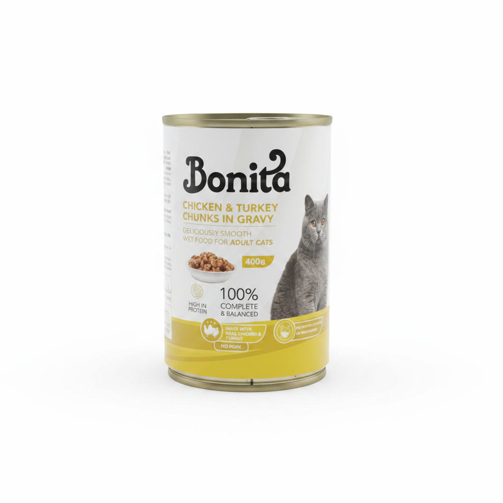 Bonita Cat Food - White Background