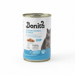 Bonita Salmon Chunks in Gravy - White Background