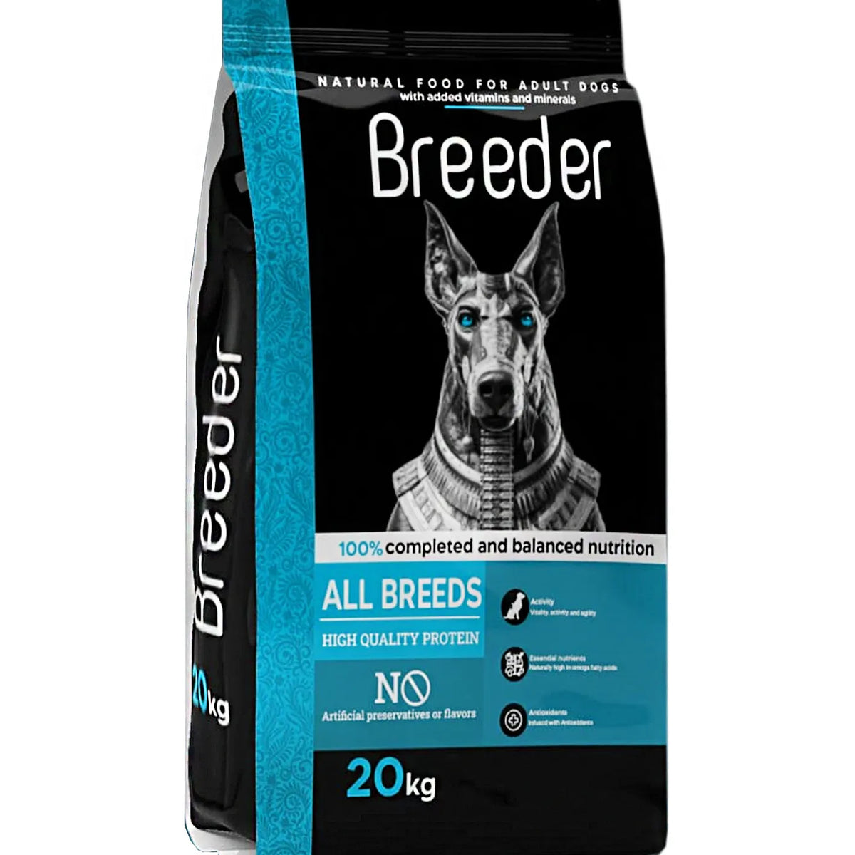 BREEDER -Natural dry Food For Adult Dog 20Kg.