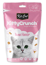 Kit Cat Kitty Crunch Tuna Flavor cat treat package on a white background