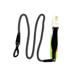Black dog leash with packaging on a white background