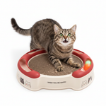 Cat Playing with Scratcher