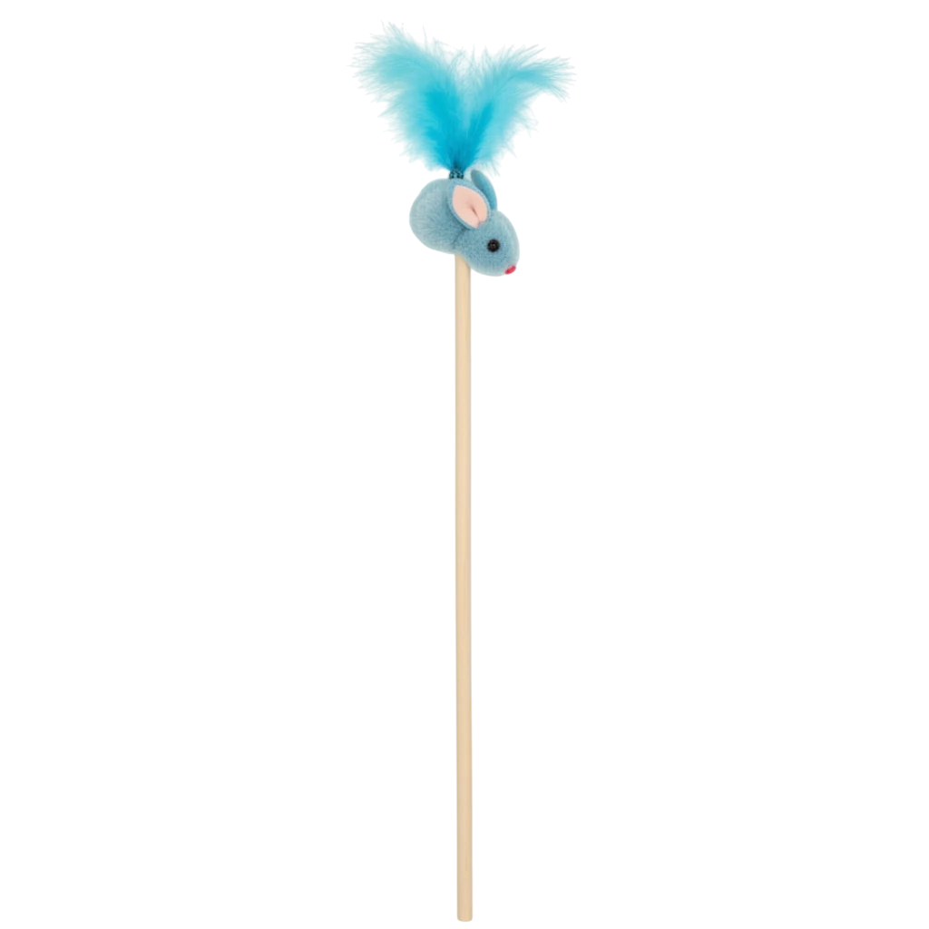 Cat Teaser Toy Blue - White Background