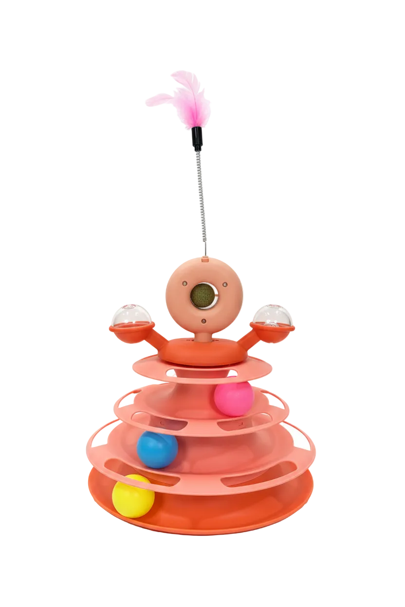 Cat Toy Tower Orange - Petfast Ready